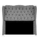 Cabeceira Estofada de Casal 150cm Aurora Suede Cinza Claro