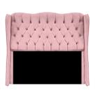 Cabeceira Estofada de Casal 150cm Aurora Suede Rosa Bebê