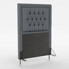 Cabeceira Estofada Decorativa Pegasus 90 Para Cama de Solteiro Sued Cinza Aradecor