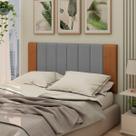 Cabeceira Estofada Dobrável Casal Cama Queen Box Linho Premium Cinza 1,60. Queen cinza