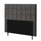Cabeceira Estofada Espanha 140CM Casal Strass material sintético Cinza - D A DECOR