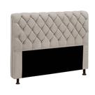 Cabeceira Estofada Fernanda 140 cm Casal Veludo Bege Marfim Speciale Home