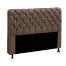 Cabeceira Estofada Fernanda 140 cm Casal Veludo Marrom Chocolate Speciale Home