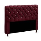 Cabeceira Estofada Fernanda 140 cm Casal Veludo Vinho Speciale Home
