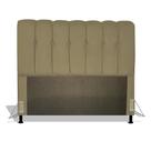 Cabeceira Estofada Florença 140 cm Para Cama Box Quarto Casal Luxo MV Estofados Suede Bege