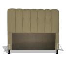 Cabeceira Estofada Florença 160 cm Para Cama Box Quarto Queen Size Luxo Suede Bege