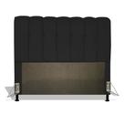 Cabeceira Estofada Florença 90 cm Para Cama Box Quarto Solteiro Luxo MV Estofados Suede Preto
