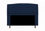 Cabeceira Estofada Geovana Para Cama Box King 195 cm Suede Azul Marinho - LM DECOR