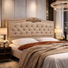 Cabeceira Estofada Holanda 1,60 Queen Linho Star Confort