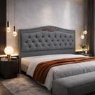 Cabeceira Estofada Holanda 1,95 King Size Linho Star Confort