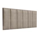 Cabeceira Estofada Imperial modular Cama Box Queen 160 cm Bege