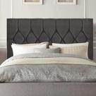Cabeceira Estofada Istambul Capitonê 160cm Queen Size Box Quarto material sintético Cinza - Ahazzo Móveis