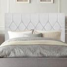 Cabeceira Estofada Istambul Capitonê 195cm King Size Box Quarto Suede Branco - Ahazzo Móveis
