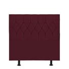 Cabeceira Estofada Istambul Capitonê 90cm Solteiro Box Quarto Suede Bordô - Ahazzo Móveis Cabeceira Estofada Istambul Capitonê 90cm Solteiro Box Quarto Suede Bordô - Ahazzo Móveis