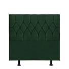 Cabeceira Estofada Istambul Capitonê 90cm Solteiro Box Quarto Suede Verde - Gat Magazine