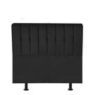 Cabeceira Estofada Kiara 100cm Solteiro Box Quarto material sintético Preto - Gat Magazine