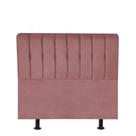 Cabeceira Estofada Kiara 100cm Solteiro Box Quarto Suede Rose Gold - Gat Magazine