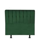 Cabeceira Estofada Kiara 100cm Solteiro Box Quarto Suede Verde - Gat Magazine