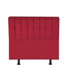 Cabeceira Estofada Kiara 100cm Solteiro Box Quarto Suede Vermelho - Gat Magazine