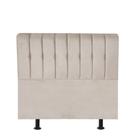 Cabeceira Estofada Kiara 90cm Solteiro Box Quarto material sintético Bege - Ahazzo Móveis