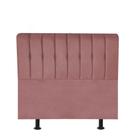 Cabeceira Estofada Kiara 90cm Solteiro Box Quarto Suede Rose Gold - Ahazzo Móveis