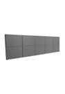 Cabeceira Estofada King 10 Blocos Não é Segredo Suede Liso Cinza 195x60