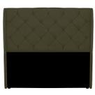 Cabeceira Estofada King 195cm Izza Suede Chocolate