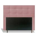 Cabeceira Estofada Lia 140 cm Para Cama Box Quarto Casal Veludo Rose