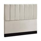 Cabeceira Estofada Liza 140 cm Casal Veludo Bege Marfim Speciale Home