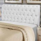 Cabeceira Estofada Maria 195CM King Strass material sintético Branco - D A DECOR