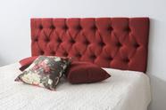 Cabeceira Estofada Modelo com Botões Na Mesma Cor 160x50cm Cor Bordô - Produto de Alta Qualidade