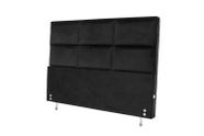 Cabeceira Estofada Para Cama Box Casal 127x142 Veludo Preto Cabeceira Estofada Para Cama Box Casal 127x142 Veludo Preto