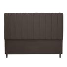 Cabeceira Estofada Para Cama Box Casal Beatriz 160cm Veludo Marrom