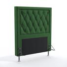 Cabeceira Estofada para Cama Box Centaurus 90 para Cama de Solteiro Sued Verde Aradecor