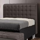Cabeceira Estofada para Cama Box Dama 140 para Cama de Casal Couro Marrom Aradecor