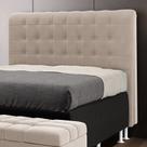 Cabeceira Estofada para Cama Box Dama 140 para Cama de Casal Sued Bege Aradecor