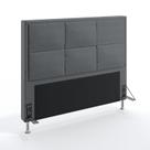 Cabeceira Estofada Para Cama Box Maia 160 Para Cama Queen Sued Cinza Aradecor