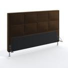 Cabeceira Estofada Para Cama Box Maia 195 Para Cama King Sued Marrom Aradecor