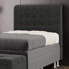 Cabeceira Estofada para Cama Box Rana 90 para Cama de Solteiro Suede Cinza Aradecor