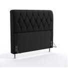 Cabeceira Estofada Para Cama Box Sirius 140 Para Cama De Casal Couro Artificial Preto Aradecor Cabeceira Estofada Para Cama Box Sirius 140 Para Cama De Casal Couro Artificial Preto Aradecor