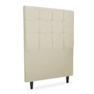 Cabeceira Estofada para Cama Box Solteiro Luiza 90cm Veludo Bege