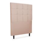 Cabeceira Estofada para Cama Box Solteiro Luiza 90cm Veludo Rosa