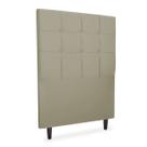 Cabeceira Estofada para Cama Box Solteiro Luiza 90cm Veludo Taupe
