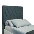 Cabeceira Estofada Para Cama Box Solteiro Miami de 0,88m Suede Dobuê