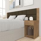 Cabeceira Estofada Para Cama Casal Dubai Carv/marrom - M. Arapongas