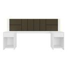 Cabeceira Estofada Para Cama Casal Dubai Com Led Bra/mar- M. Arapongas