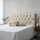 Cabeceira Estofada Para Cama King Capitonê 195x50cm Bege Claro - Alta Elegância ( Fixação Na Parede) Cabeceira Estofada Para Cama King Capitonê 195x50cm Bege Claro - Alta Elegância ( Fixação Na Parede)