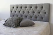 Cabeceira Estofada Para Cama King Capitonê 195x50cm Cor Cinza - Conforto e Qualidade Para o Seu Lar