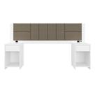 Cabeceira Estofada Para Cama Queen Dubai Com Led Bra/cap- M. Arapongas