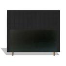 Cabeceira Estofada Paris 140 cm Para Cama Box Quarto Casal MV Estofados Suede Preto
